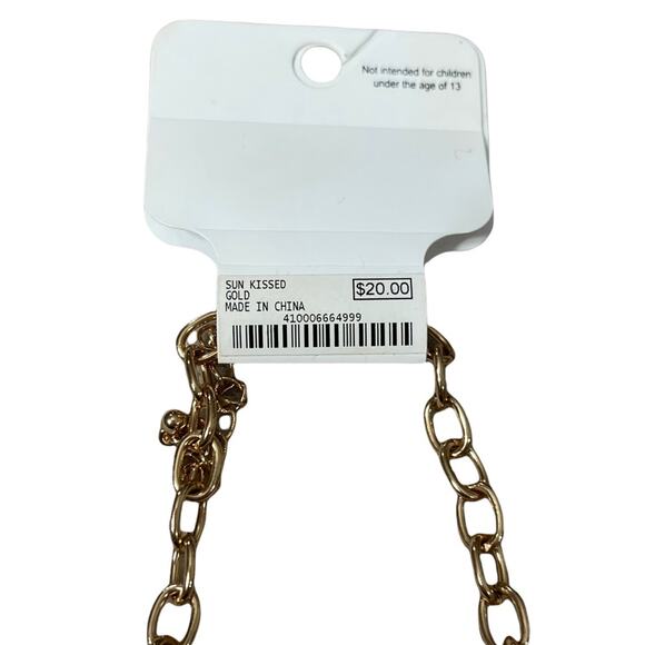 Charming Charlie Sun Kissed Gold Statement Necklace - Picture 5 of 5